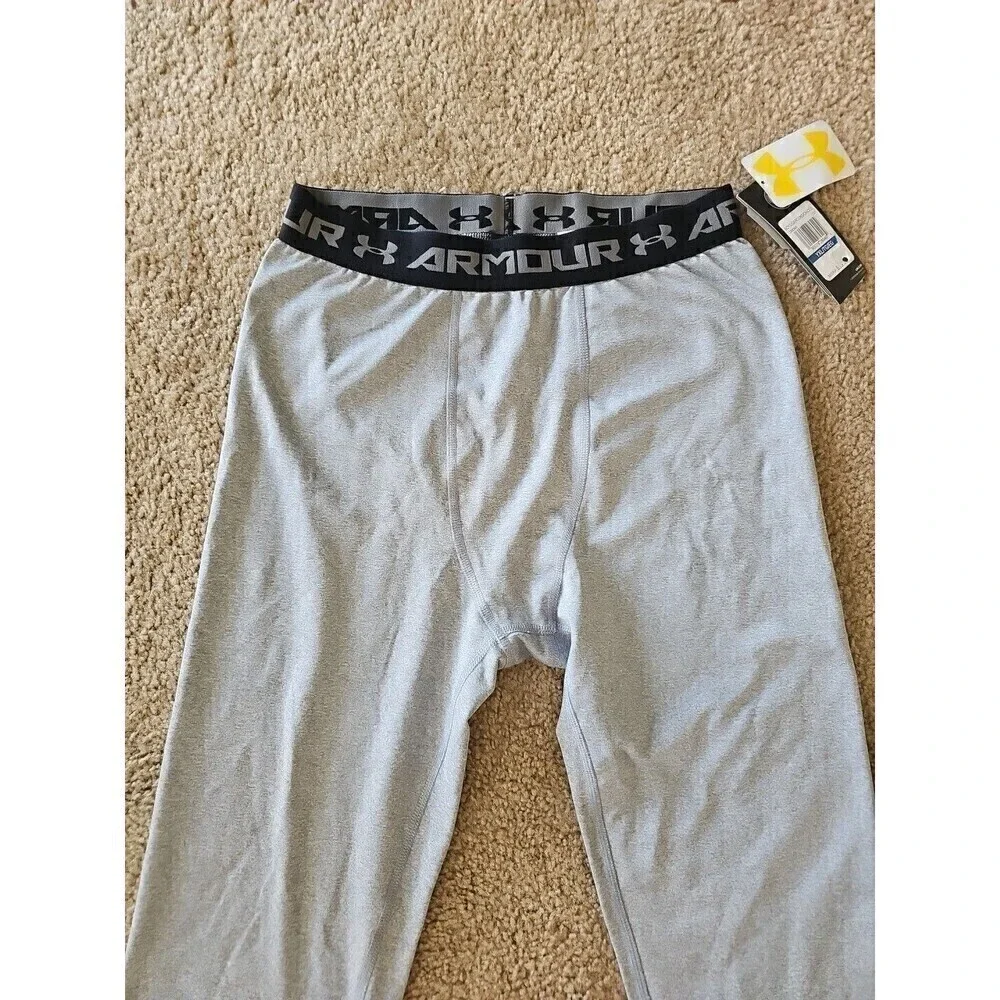 Under Armour ColdGear Boys Leggings Gray XLarge